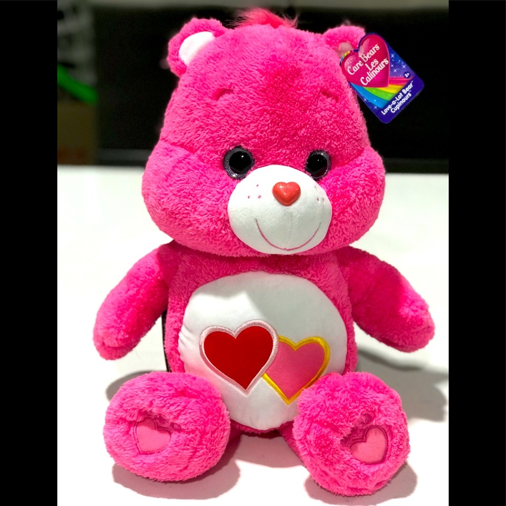 21” Love-a-lot Care Bear Plush with Pink Hearts